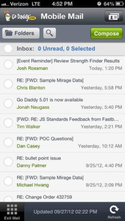 godaddy mobile email