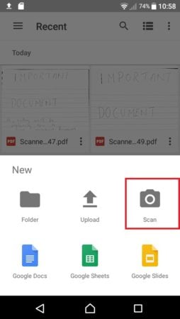 how do i scan a document