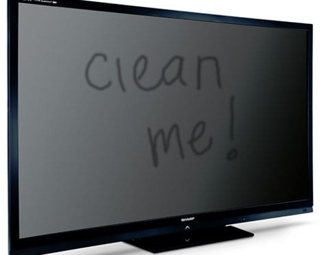 how to clean tv screen