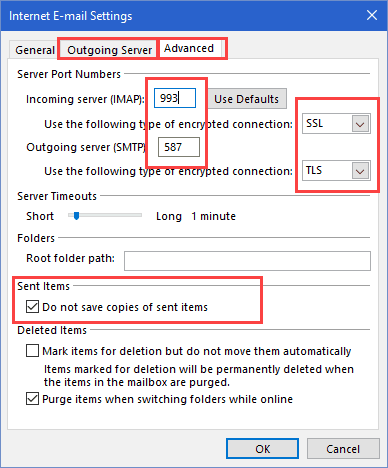 juno email settings